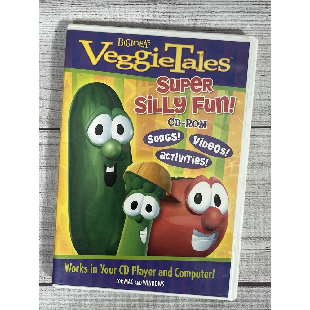 VeggieTales -‎ Super Silly Fun CD-ROM Mac and PC Songs Videos Activities 2005